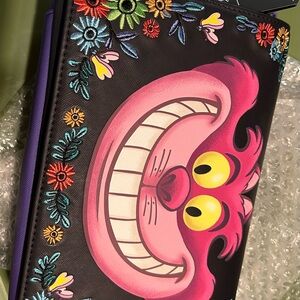 Cheshire Cat Embroidered hard tag LoungeFly crossbody bag